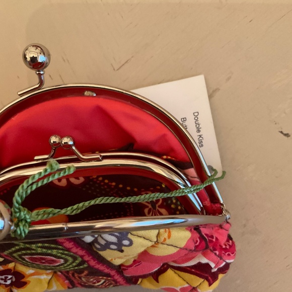 NWT Vera Bradley Kiss lock Bag Purse coin purse Buttercup pattern  set of two - Picture 2 of 3